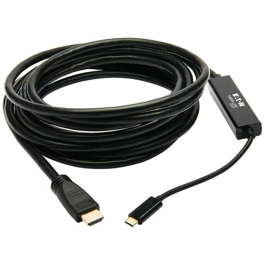 U444-015-H4K6BM USB-C to HDMI Adapter, M/M, Black, 15 ft.