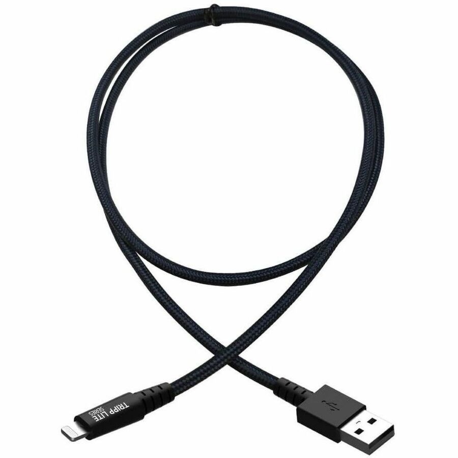 Heavy-Duty USB-A to Lightning Cable (M/M), Gray, 1 ft. (0.3 m)
