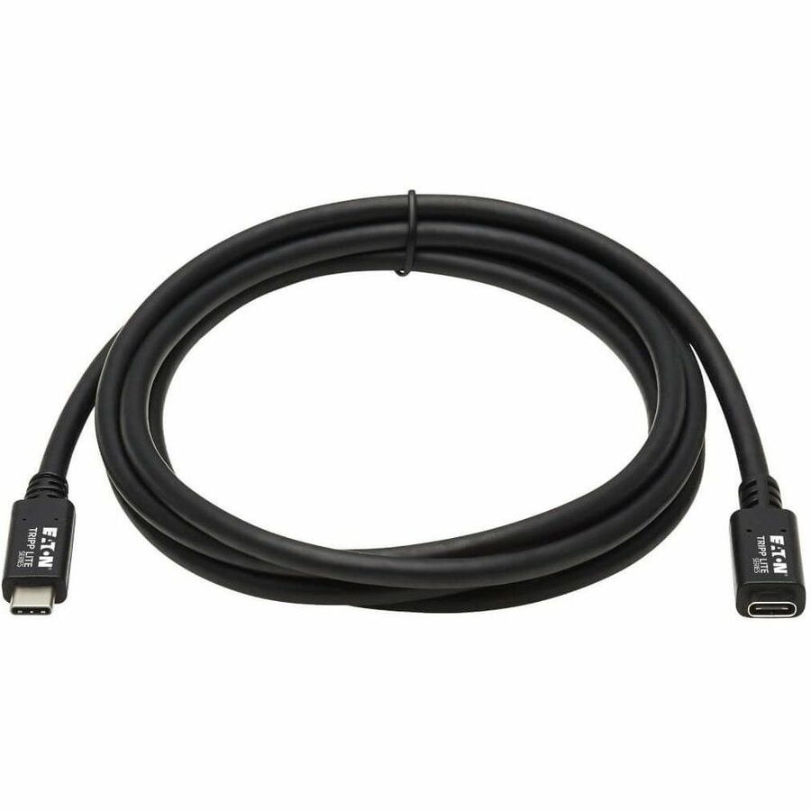 U421-006 USB-C Extension Cable, M/F, Black, 6 ft. (1.8 m)