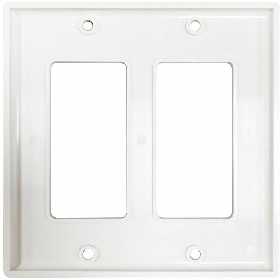 Safe-IT Double-Gang Antibacterial Wall Plate, Decora Style, Ivory, TAA
