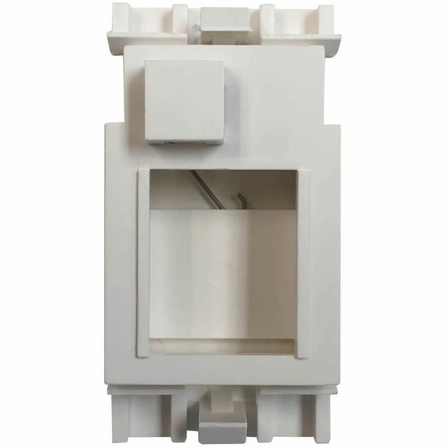 1-Port UK-Style Insert, Unloaded Shuttered Module, 25 x 50 mm, White