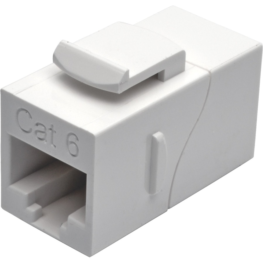 Cat6 Straight-Through Modular In-Line Snap-In Coupler (RJ45 F/F), White