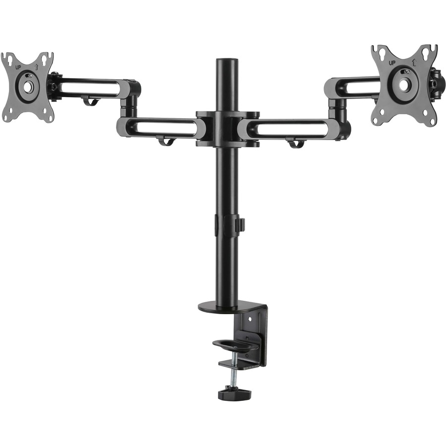 Dual-Monitor Flex-Arm Desktop Clamp for 13" to 27" Displays