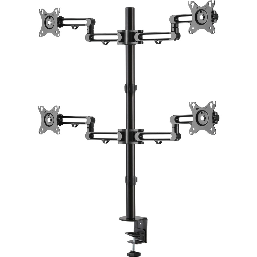 Quad-Monitor Flex-Arm Desktop Clamp for 13" to 27" Displays