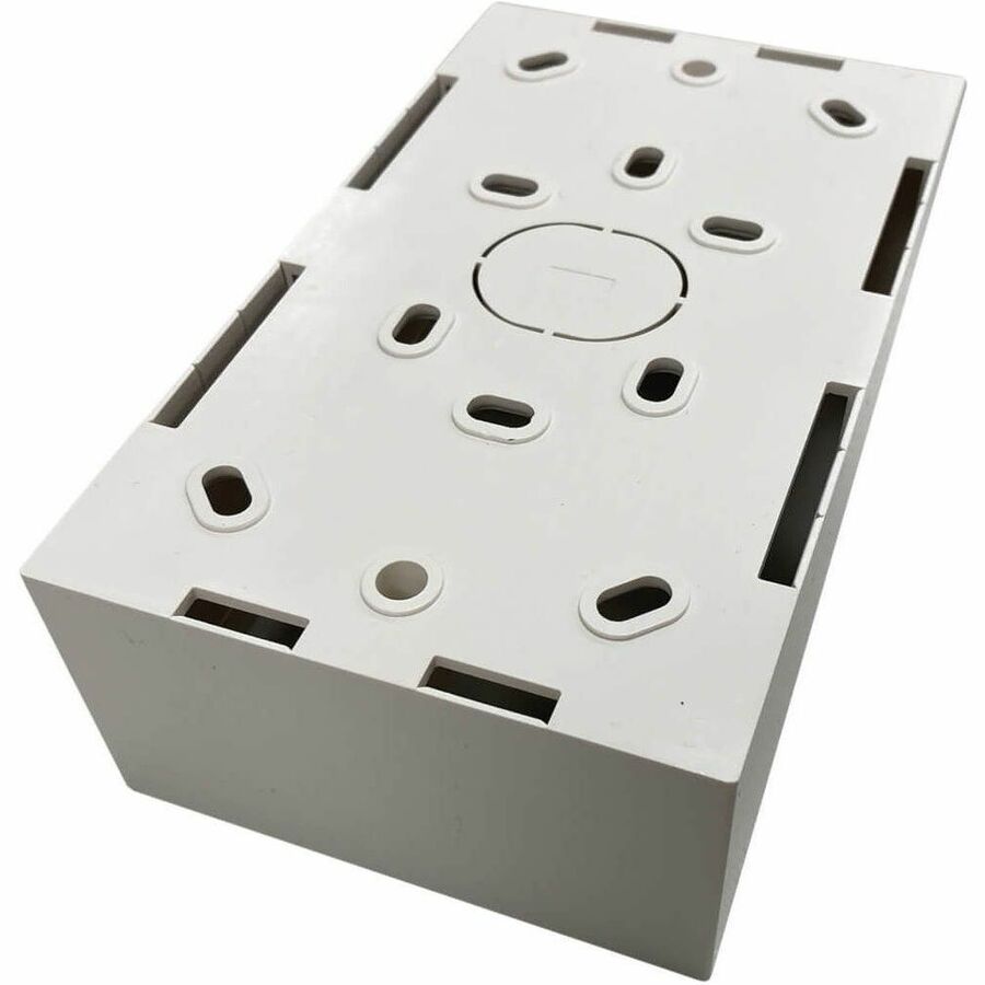 Double-Gang Surface Mounting Box, UK Style, 86 x 147 x 47 mm, White