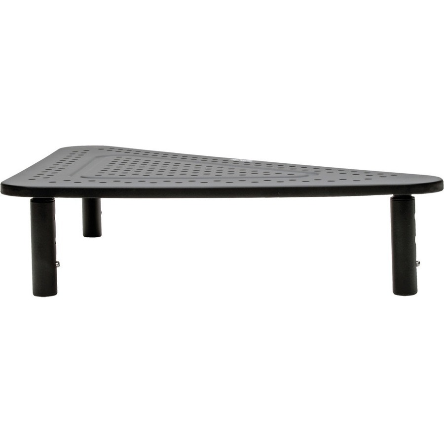 Monitor Riser for Desk, 12 x 20 in. - Height Adjustable, Corner, Metal, Black