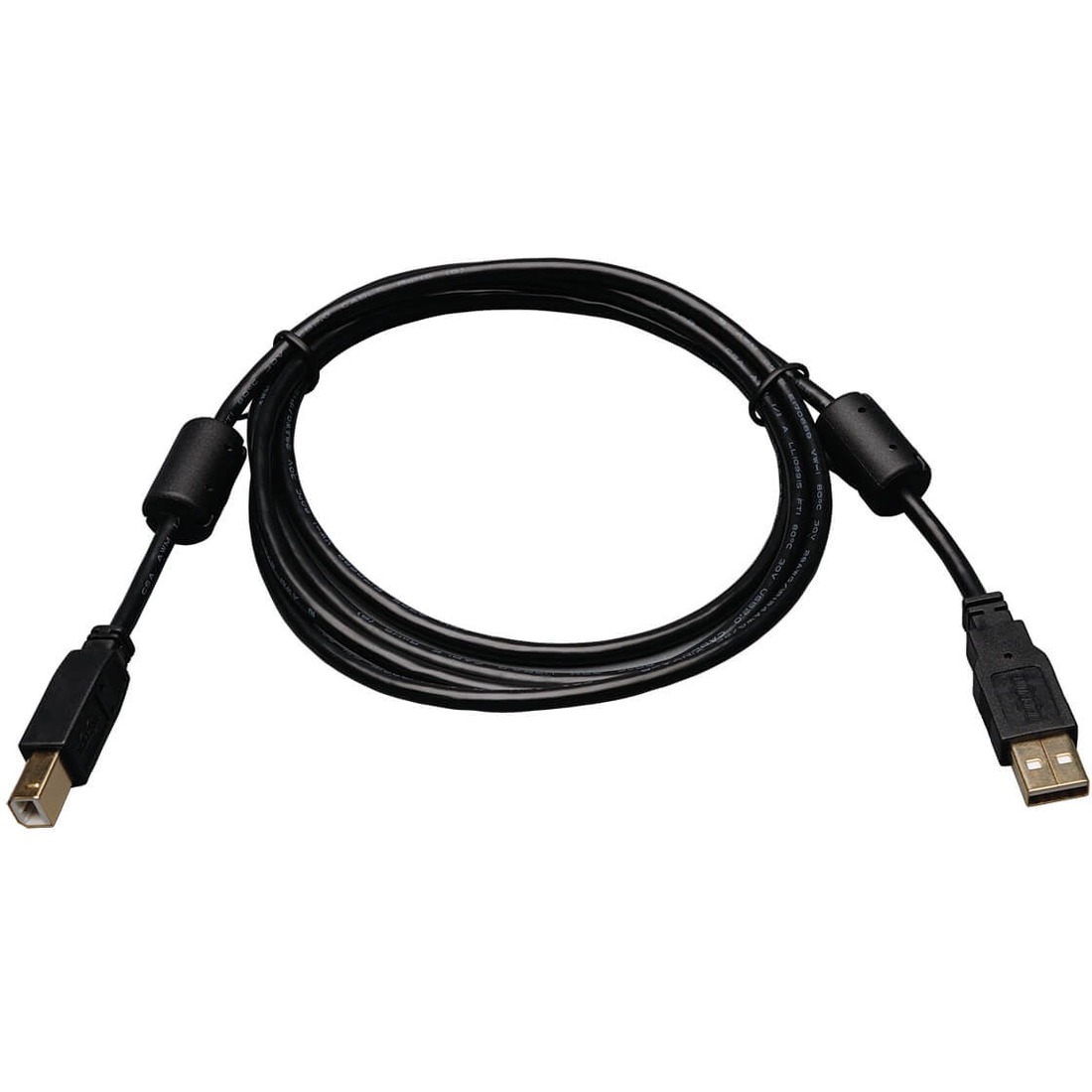 6-ft. USB2.0 A/B Gold Device Cable with Ferrite Chokes
