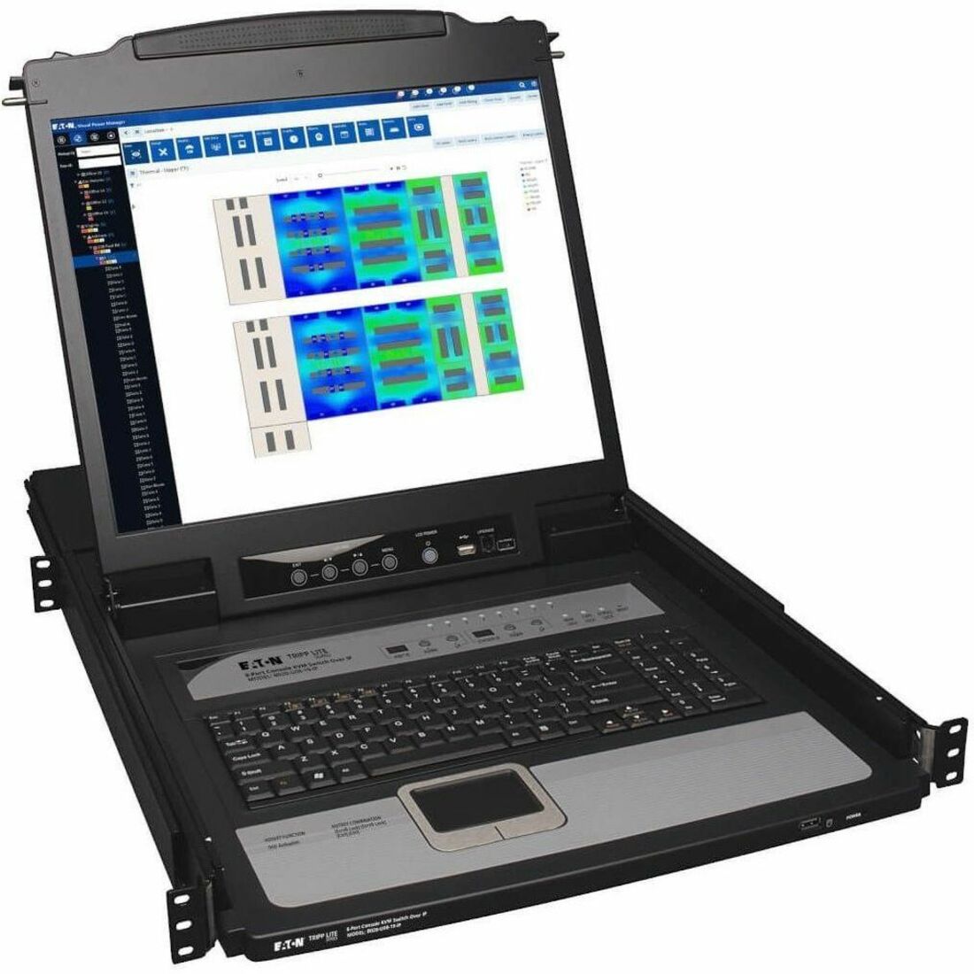 8-Port NetDirector 1U Rackmount Console IP KVM Switch w/19" LCD