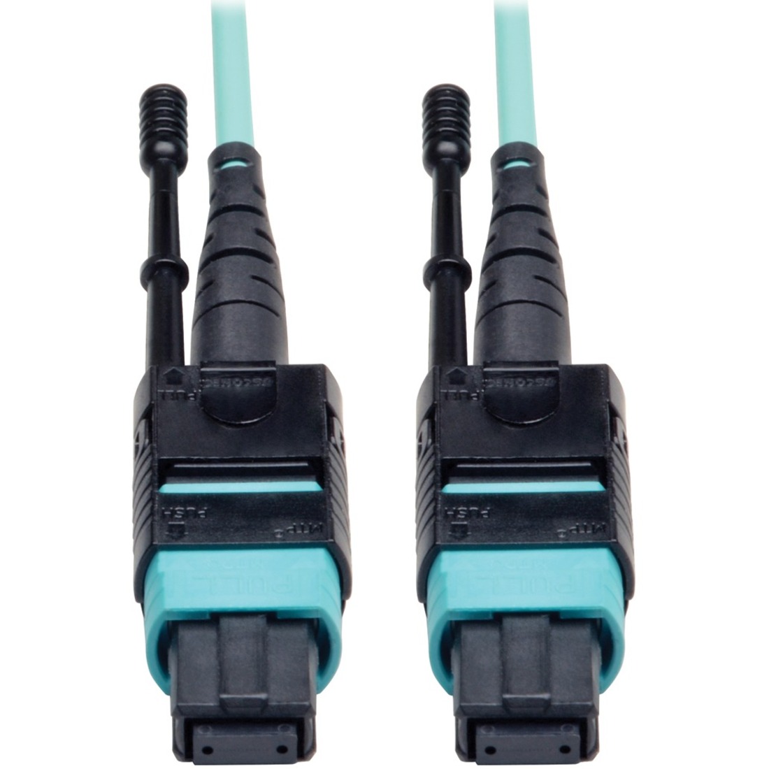 10 Meter MTP / MPO Patch Cable, 12 Fiber, 40GbE Aqua OM3 Plenum