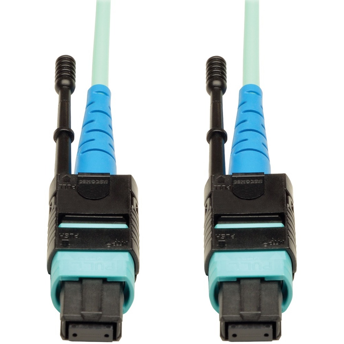 10 Meter MTP / MPO Patch Cable, 24 Fiber, 100GbE Aqua OM3 Plenum