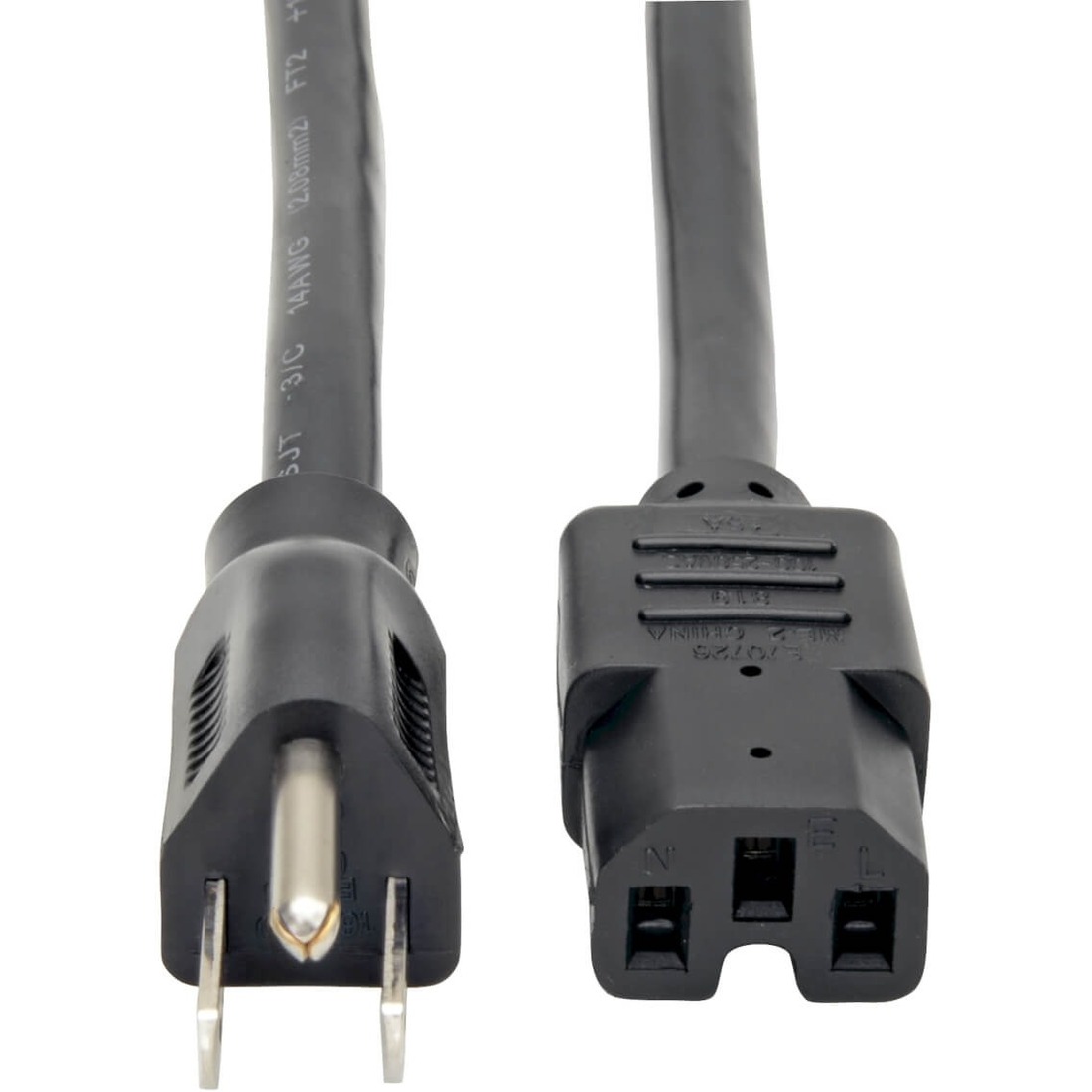 4-ft. Heavy Duty 14AWG Power Cord, 5-15P - to - C15