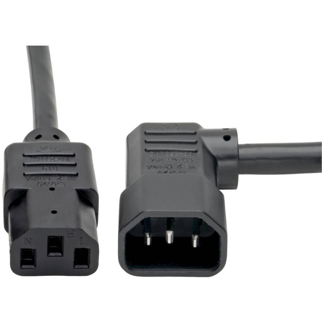 6-ft. Heavy-Duty 14AWG Power Cord (IEC-320-C13 to Left-Angle IEC-320-C14)