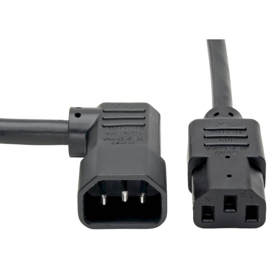6-ft. Heavy-Duty 14AWG Power Cord (IEC-320-C13 to Right-Angle IEC-320-C14)