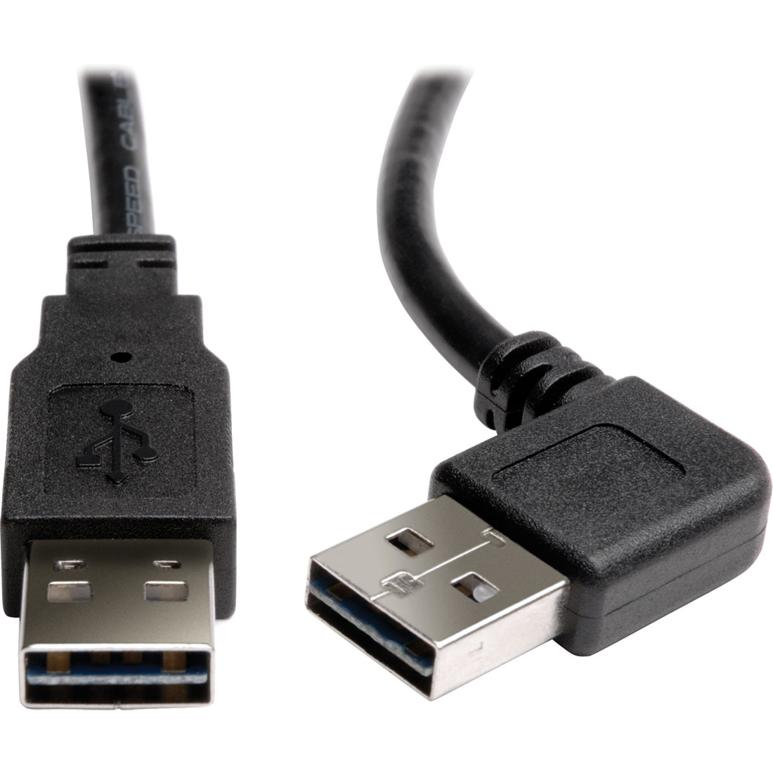 Universal Reversible USB 2.0 Right Angle A-Male to A-Male Cable - 6ft