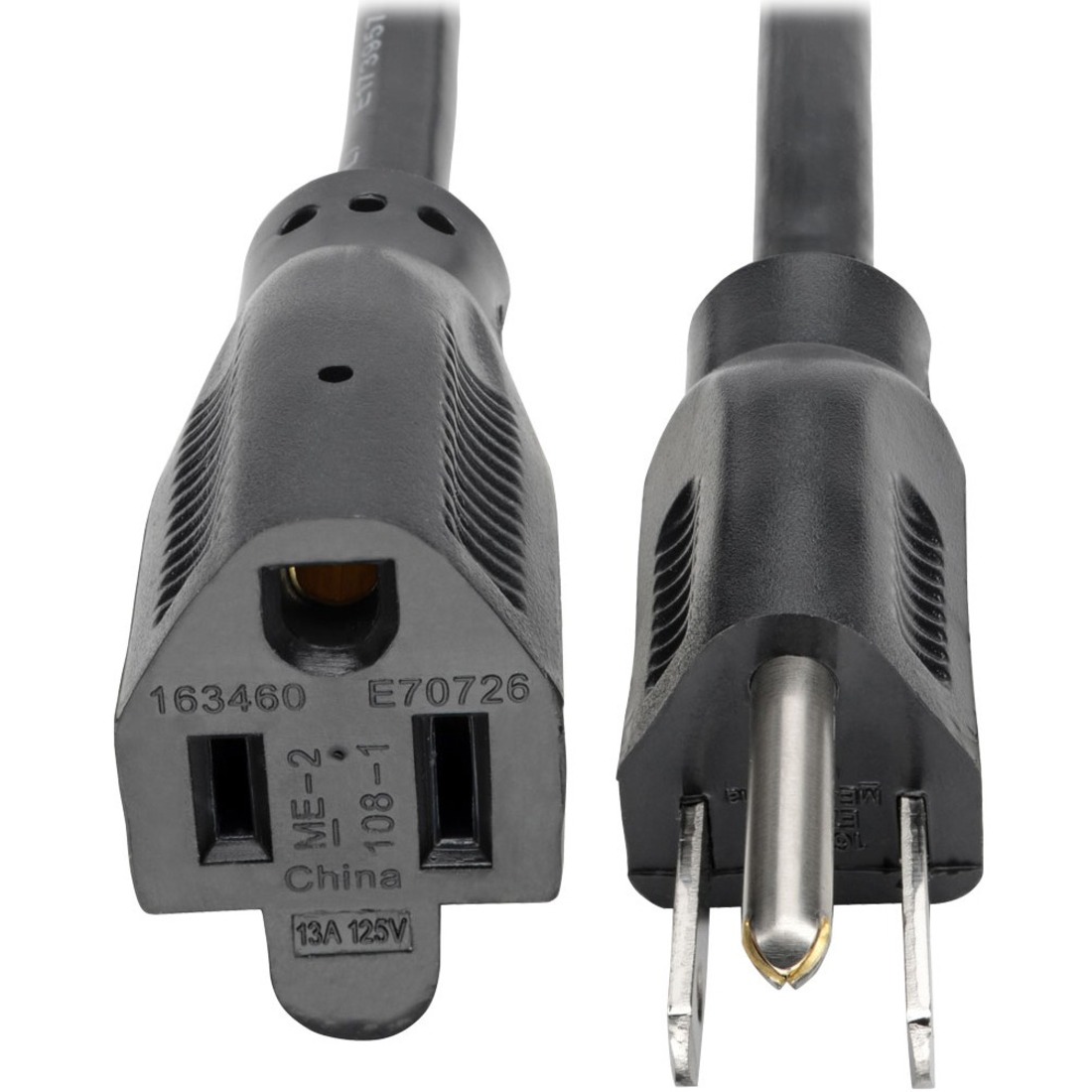1-ft. 16AWG, 13A Power Extension Cord (NEMA 5-15R to NEMA 5-15P)