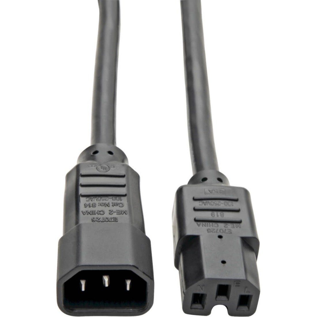 10-ft. Heavy Duty Computer Power Cord, 15A, 14AWG, IEC-320-C14 to IEC-320-C15