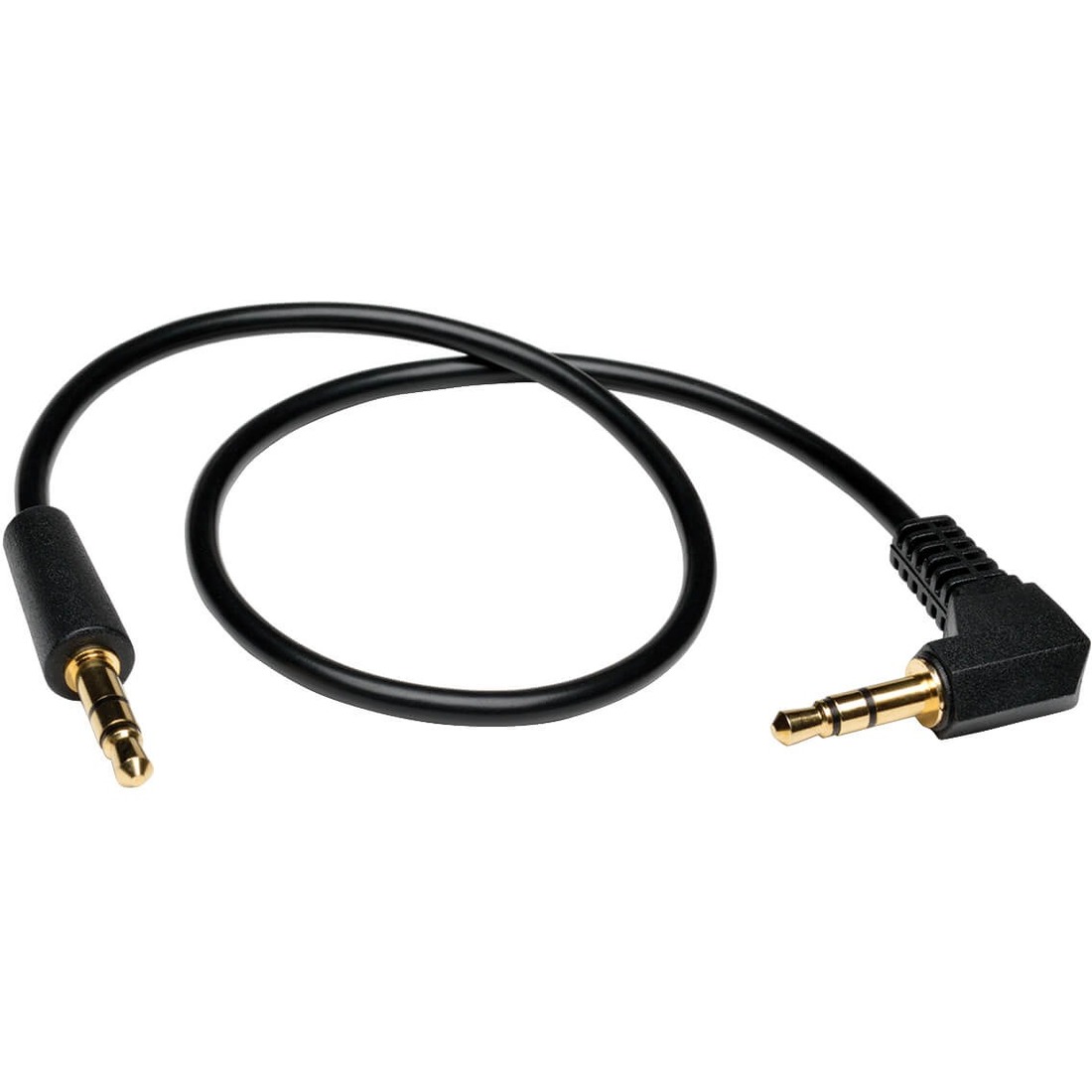 3.5mm Mini Stereo Audio Cable with One Right Angle Plug (M/M) 3-ft
