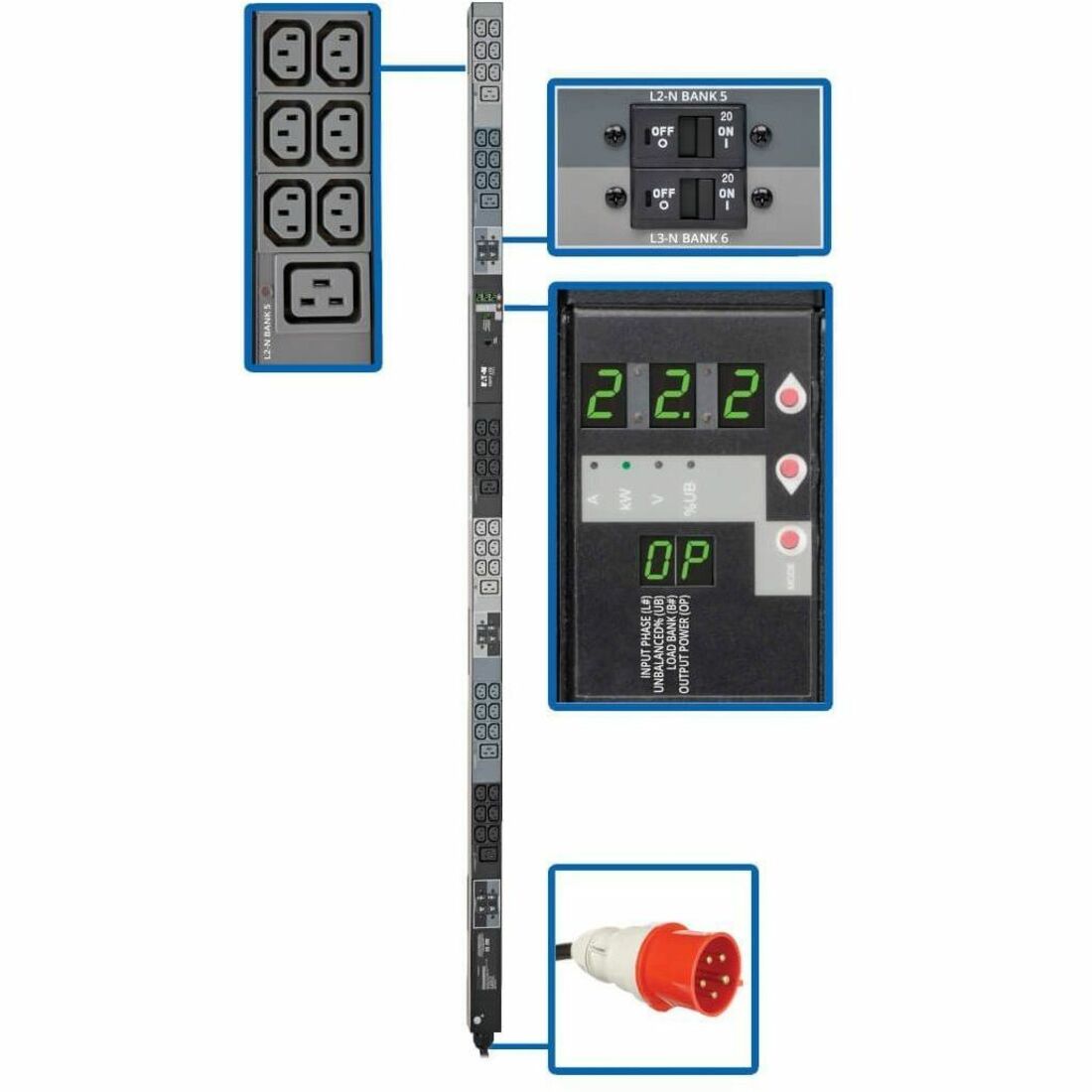 Metered PDU3XMV6G32 42 Outlets PDU