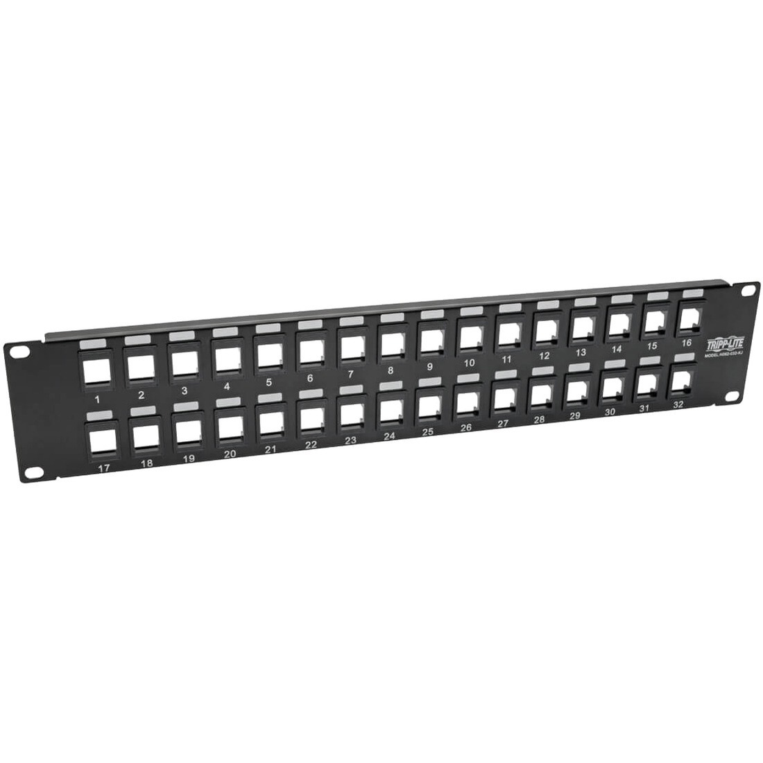 N062-032-KJ 32-Port 2U RackMount Unshielded Blank Keystone/Multimedia PatchPanel