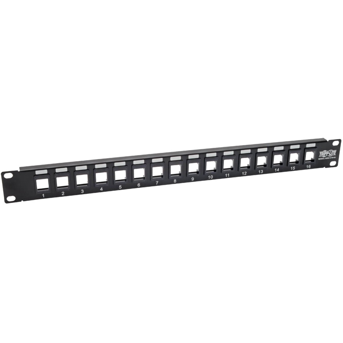 N062-016-KJ 16-Port 1U RackMount Unshielded Blank Keystone/Multimedia PatchPanel