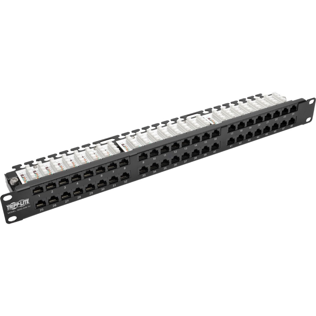N052-048-1U 48-Port 1U Rack-Mount High-Density 110-Type Patch Panel