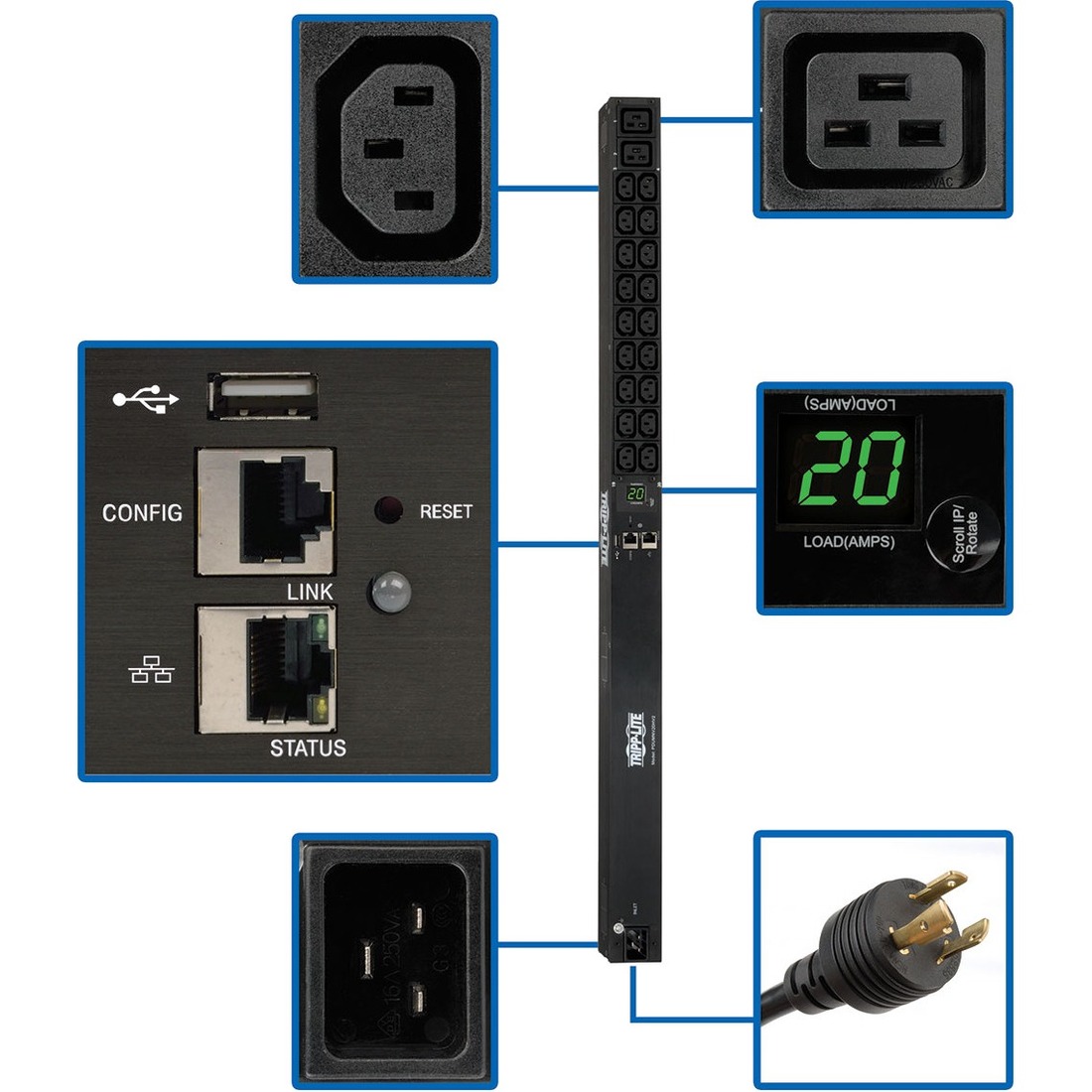 PDUMNV20HV2LX 20-Outlet PDU