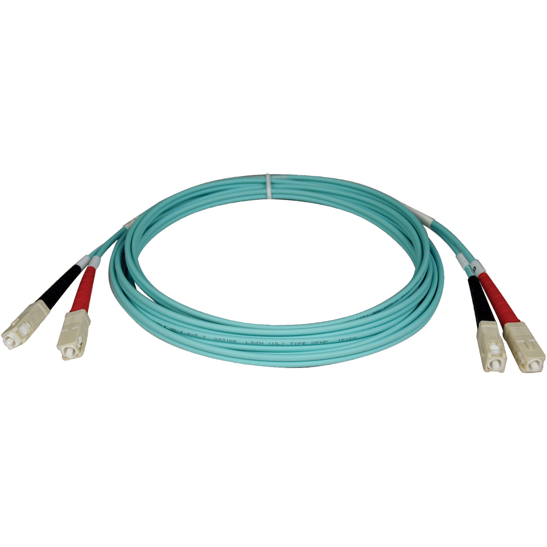 10Gb Aqua Duplex Multimode 50/125 Fiber Patch Cable
