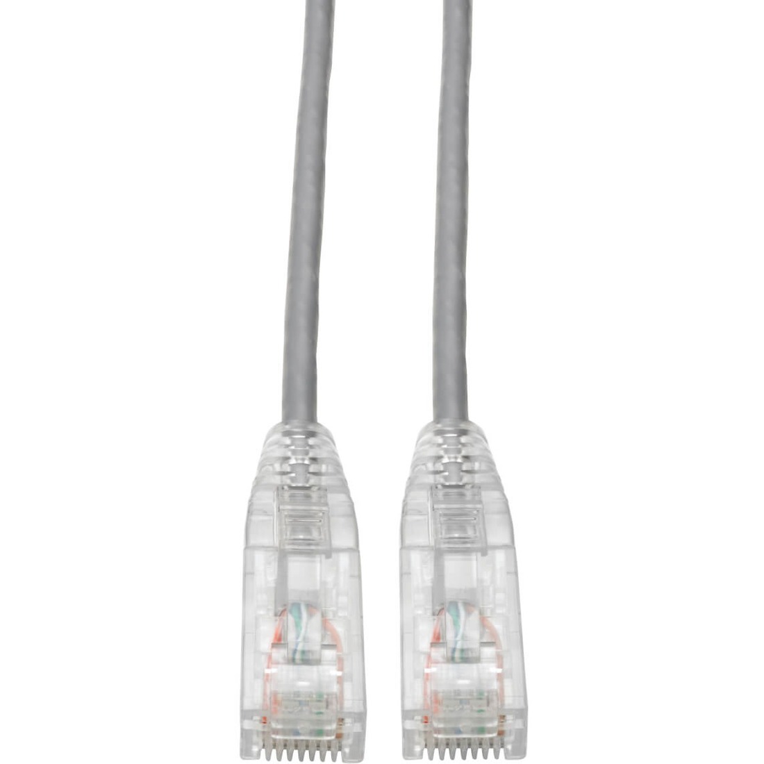 Cat6 UTP Patch Cable (RJ45) - M/M, Gigabit, Snagless, Molded, Slim, Gray, 2 ft.