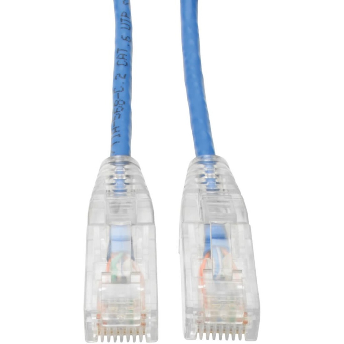 Cat6 UTP Patch Cable (RJ45) - M/M, Gigabit, Snagless, Molded, Slim, Blue, 15 ft.