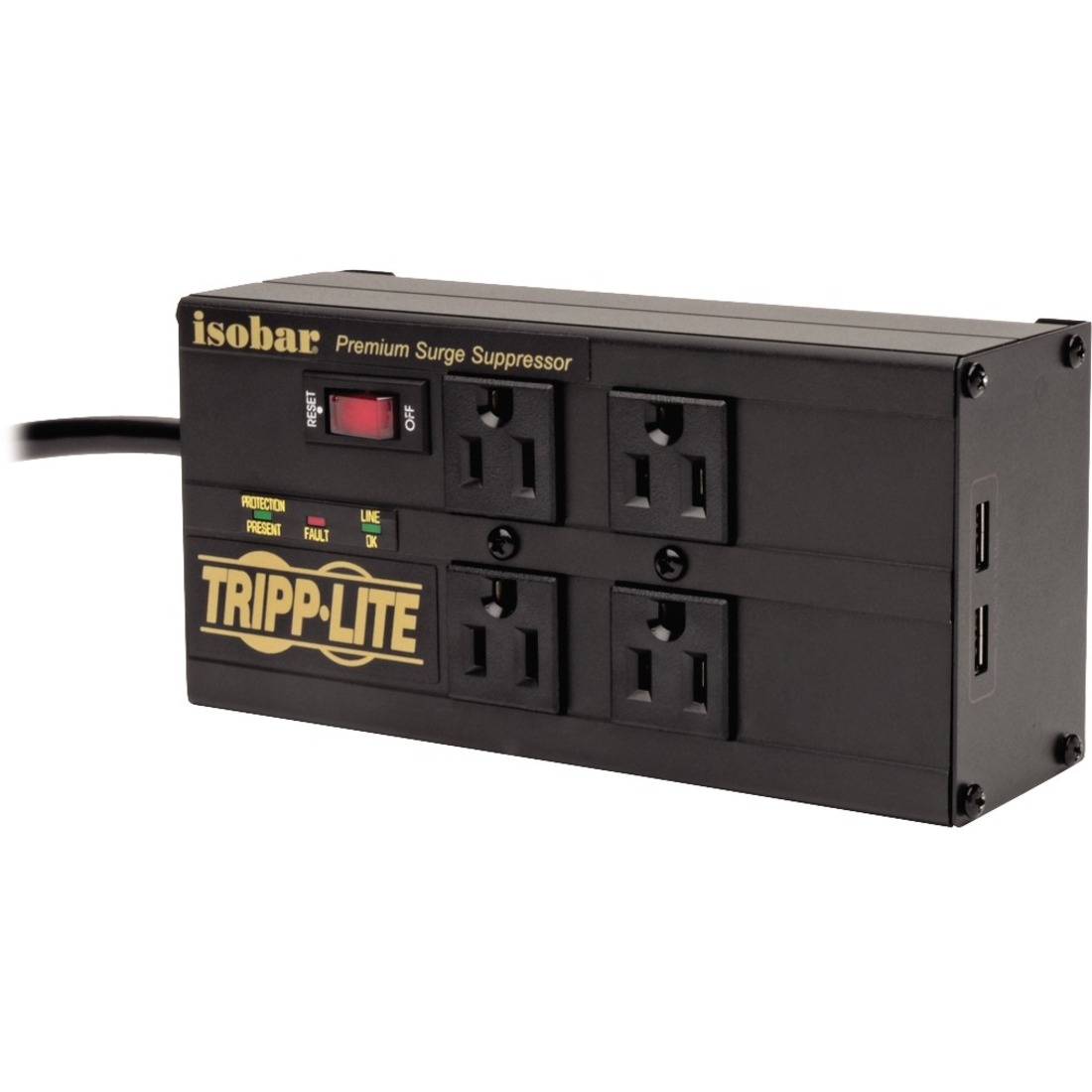 Isobar IBAR4ULTRAUSBB 4-Outlet Surge Suppressor/Protector