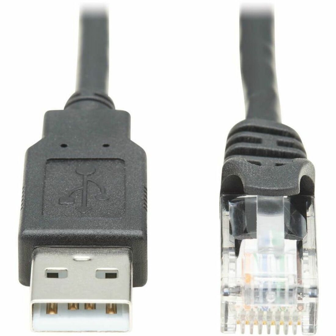 U009-006-RJ45-X USB to RJ45 Rollover Console Cable (M/M), Black, 6 ft.