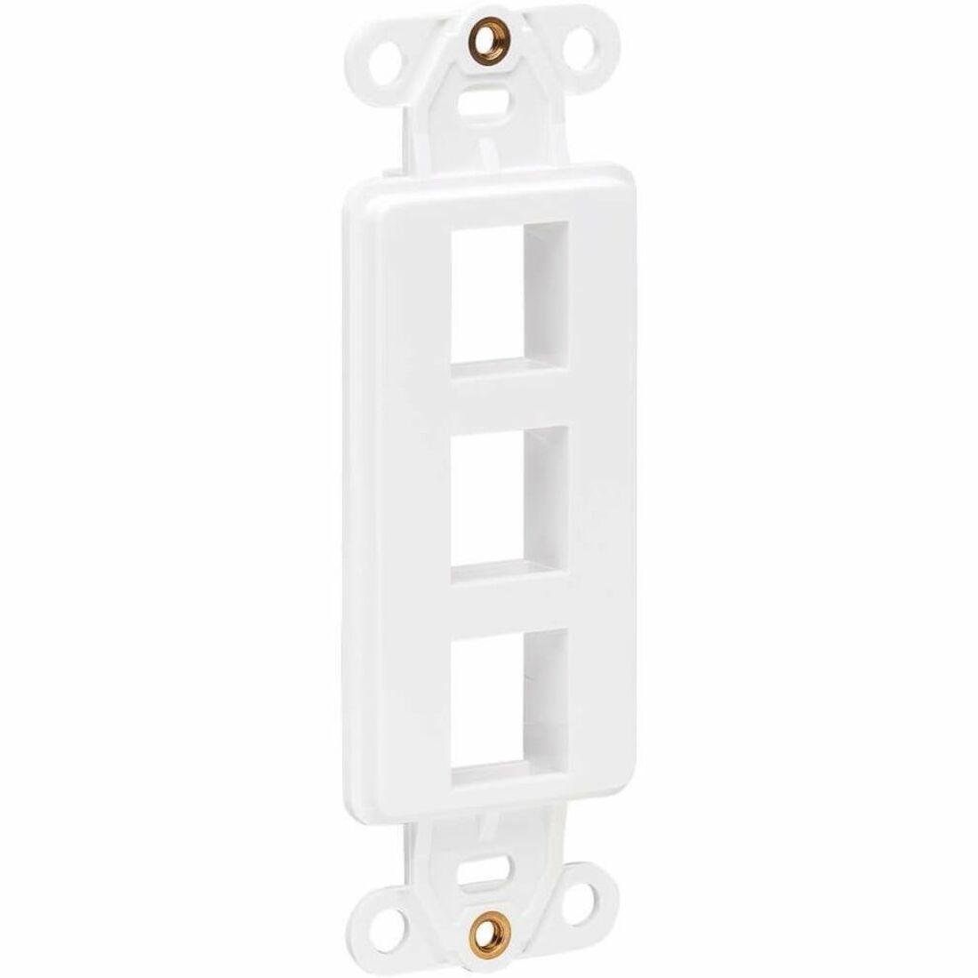 Center Plate Insert, Decora Style - Vertical, 3 Ports
