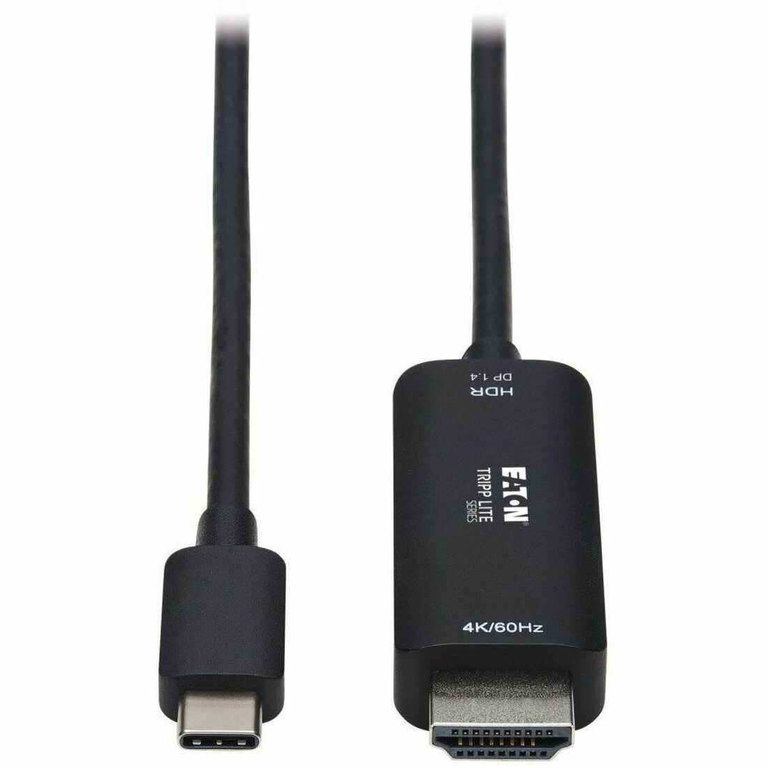 U444-003-HDR4BE USB-C to HDMI Adapter Cable, M/M, Black, 3 ft.