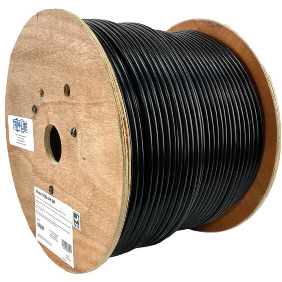 Cat6/6e Ethernet Cable, Black, 1000 ft