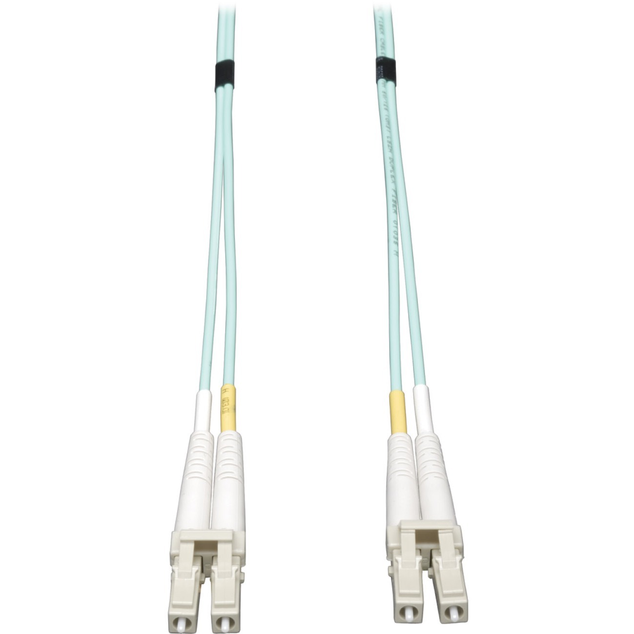 0.5M (20-in.) Duplex Multimode 50/125 Aqua OM3 Fiber Patch Cable, LC/LC