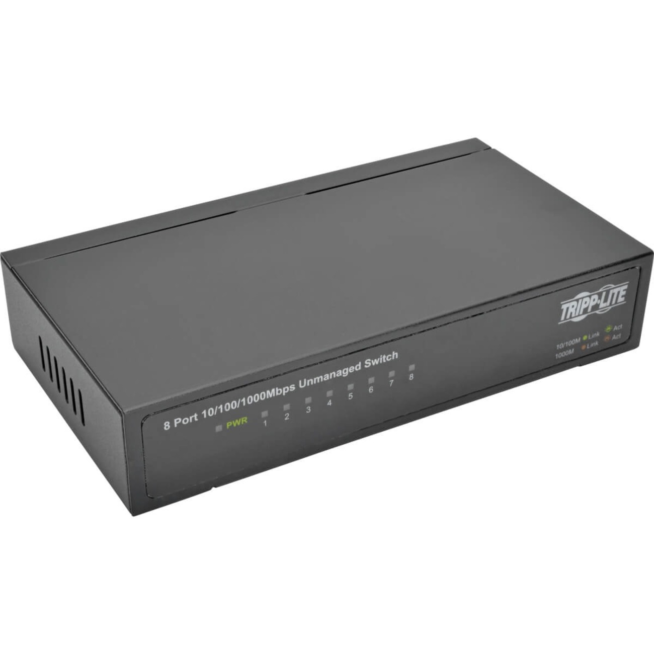 8-Port 10/100/1000 Mbps Desktop Gigabit Ethernet Unmanaged Switch, Metal Housing