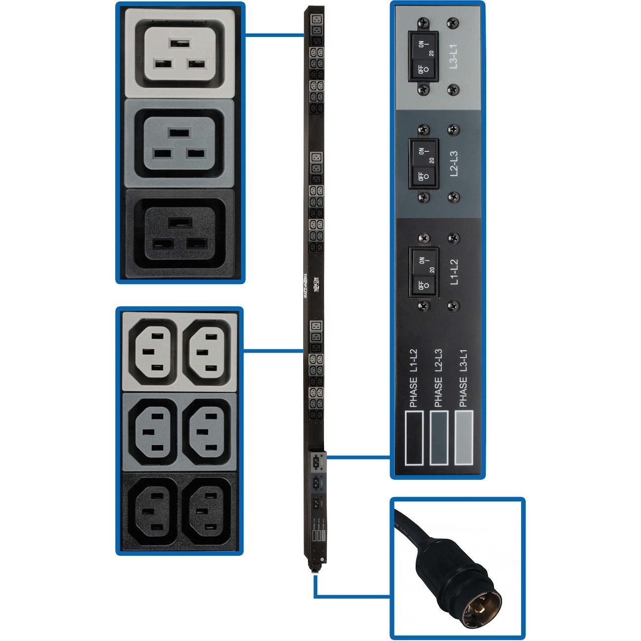 PDU3V6H50 45-Outlets PDU
