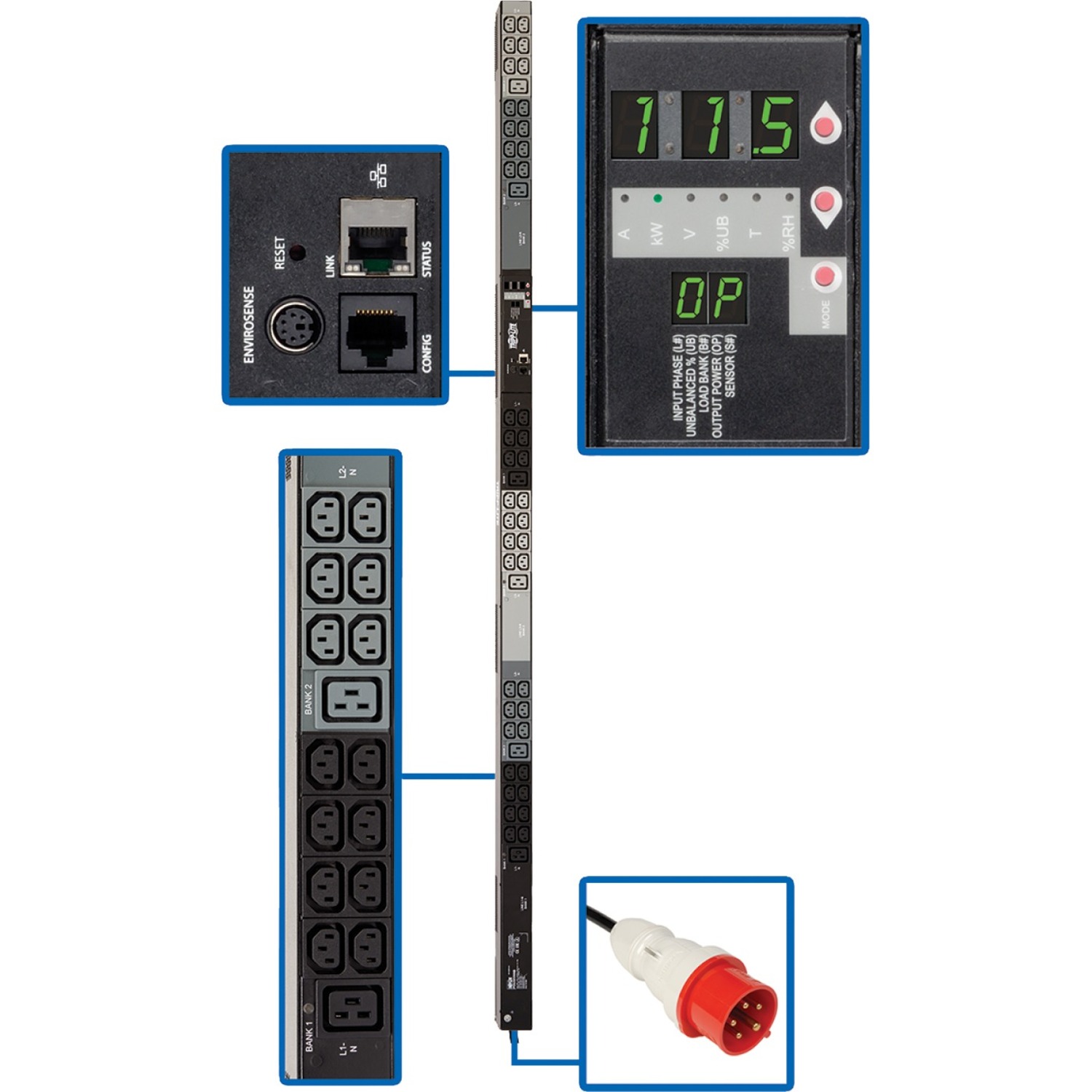 Monitored PDU3XVN6G20 48-Outlets PDU