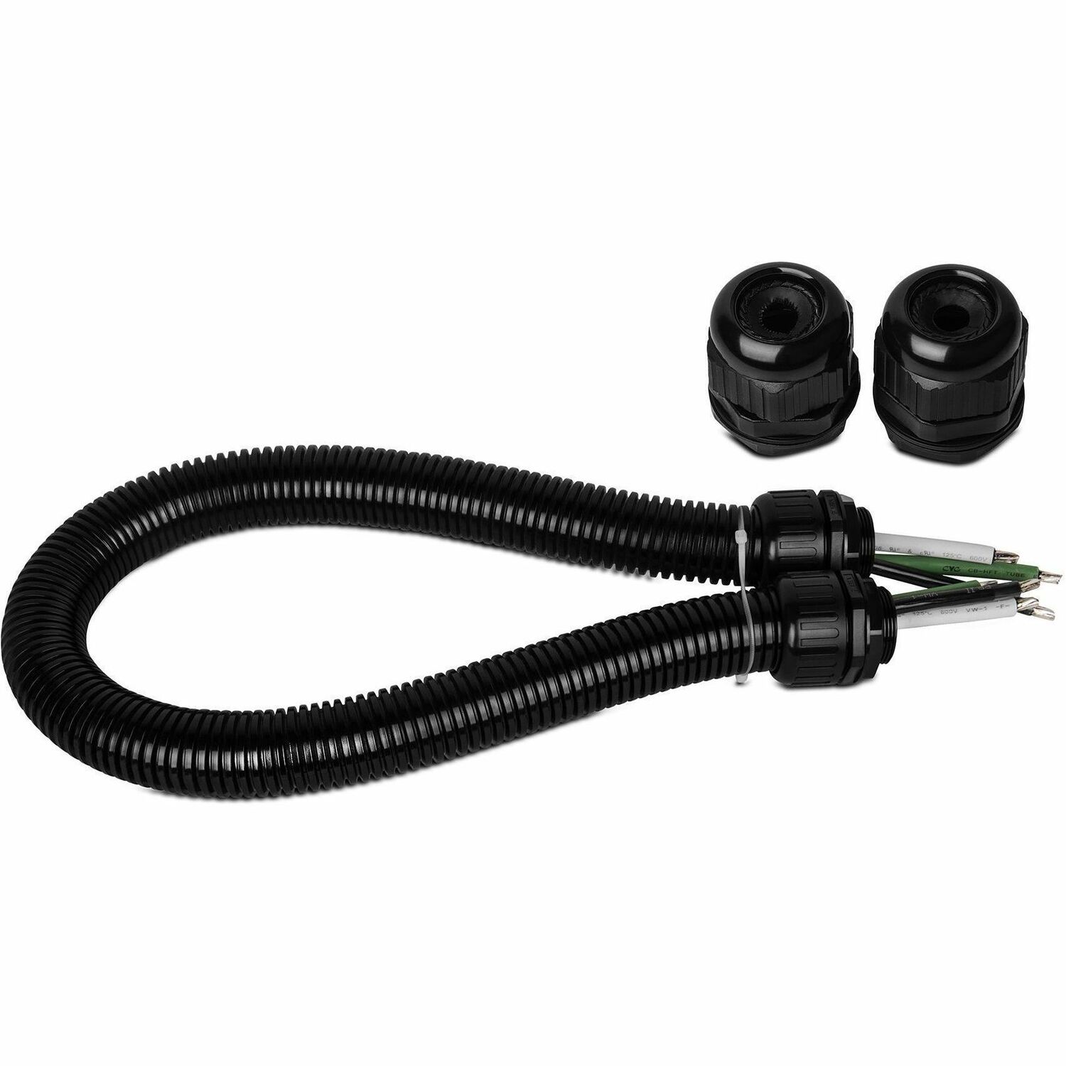 Hardwire Power Cord 208VAC 3ft 3-wire to 3-wire 6AWG 2x cable glands