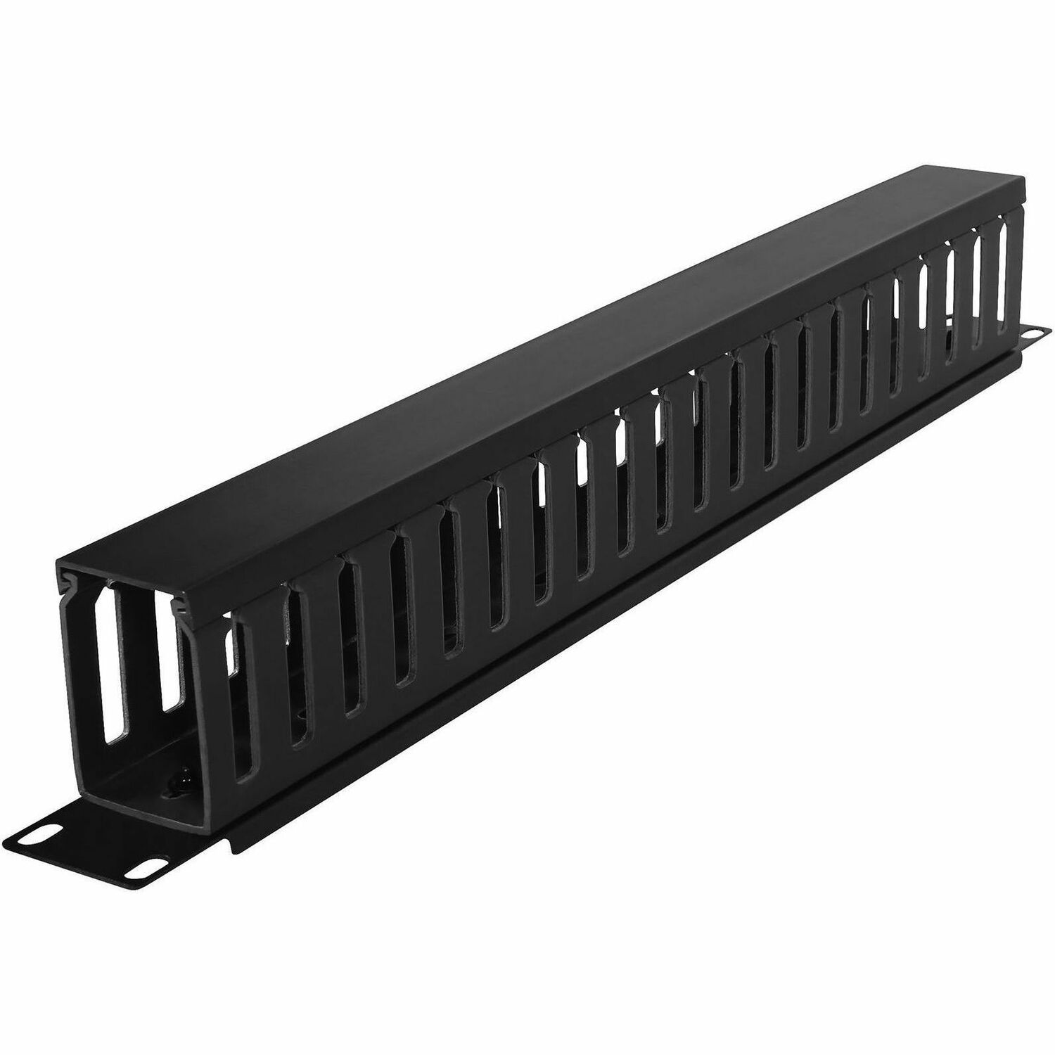 1U 2" Deep Flexible Plastic Duct Cable Manager with Snap on Cover