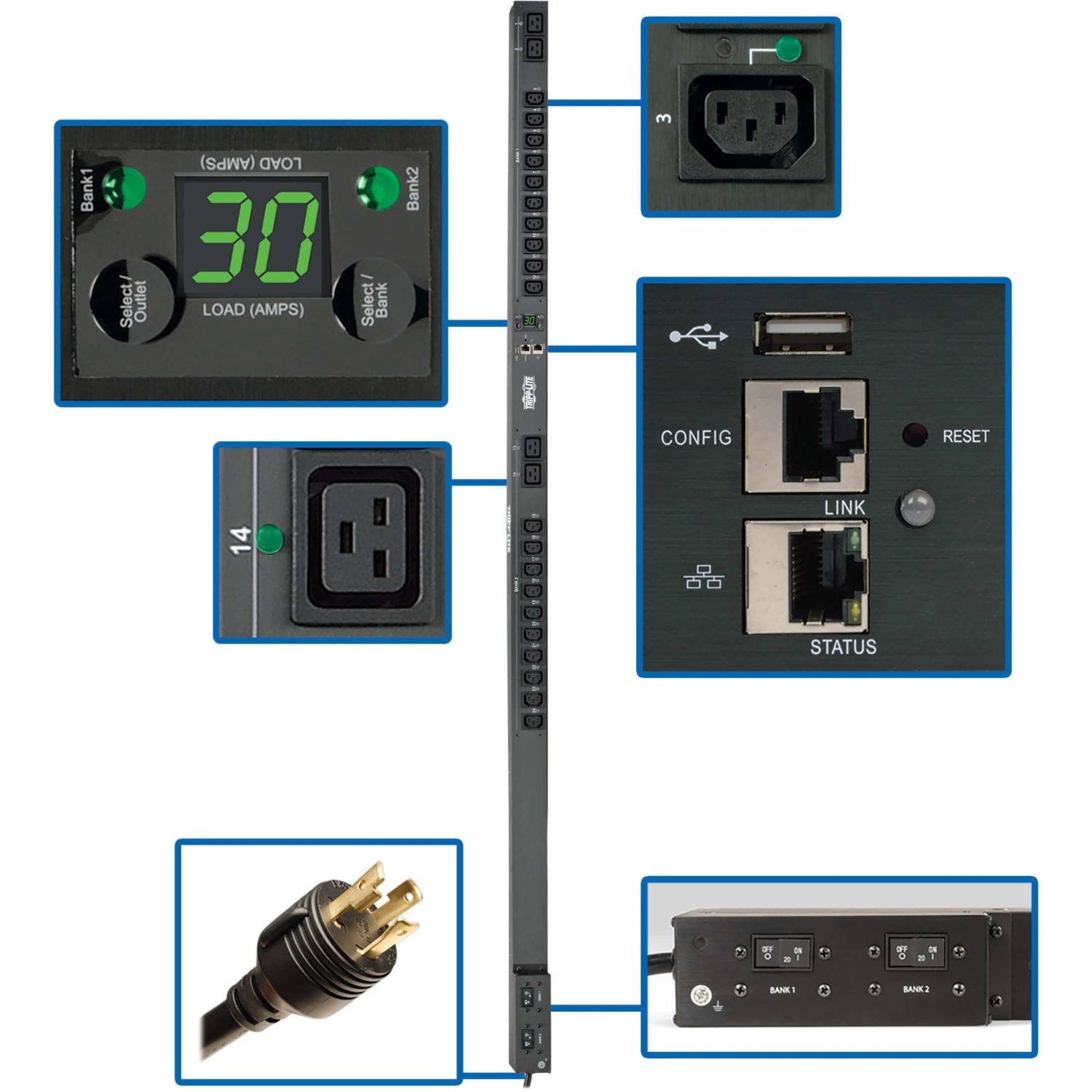 PDUNVR30HVLX 24-Outlets PDU