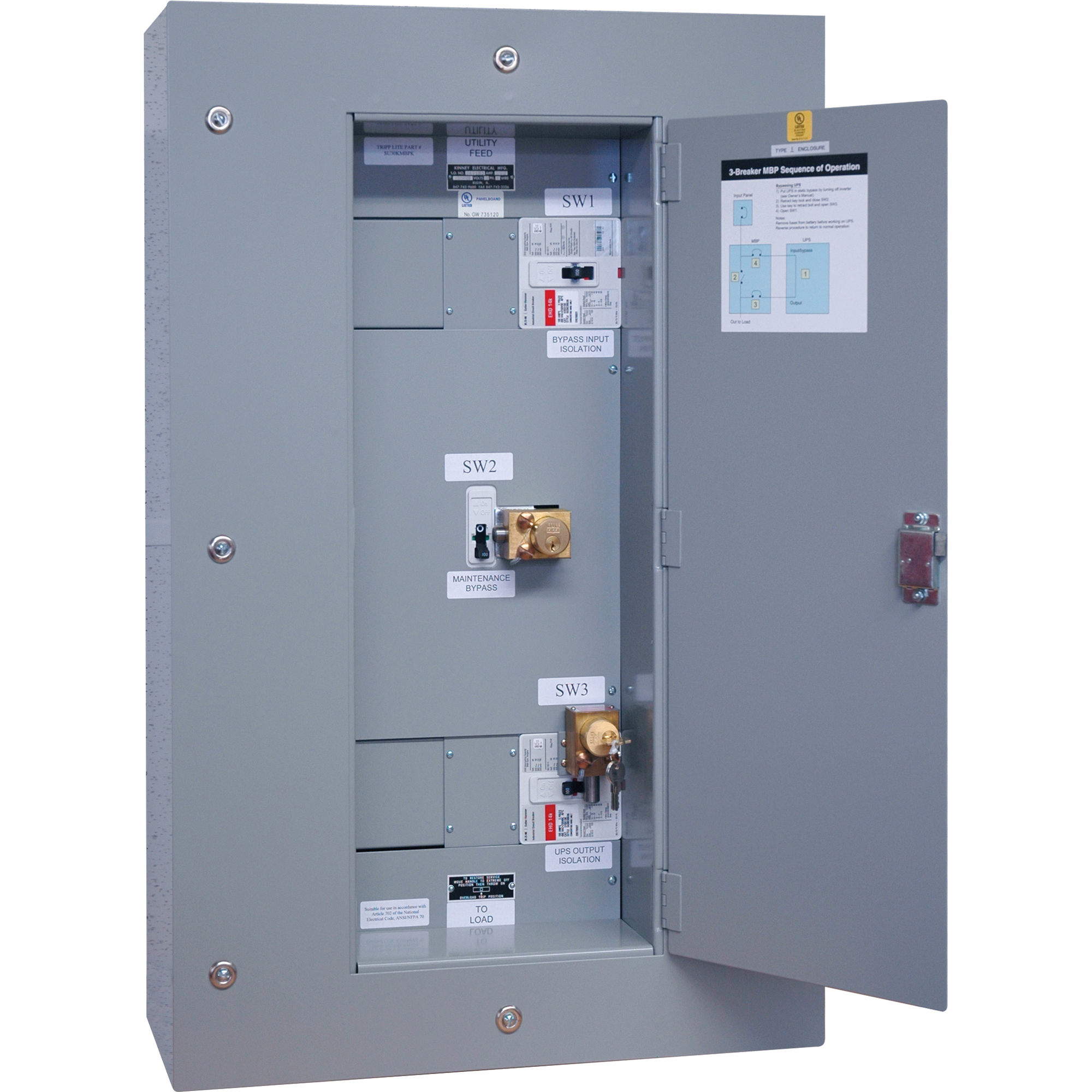 3 Breaker Maintenance Bypass Panel for SU80KX and SU80KTV