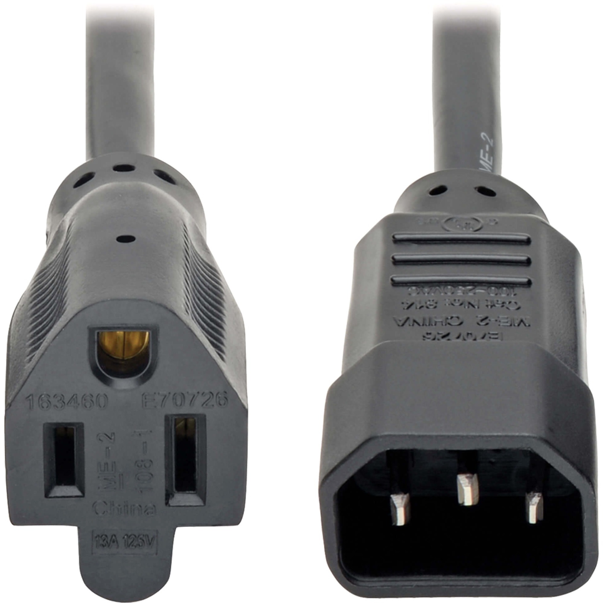 2-ft. 18AWG Power Cord (IEC-320-C14 to NEMA 5-15R)
