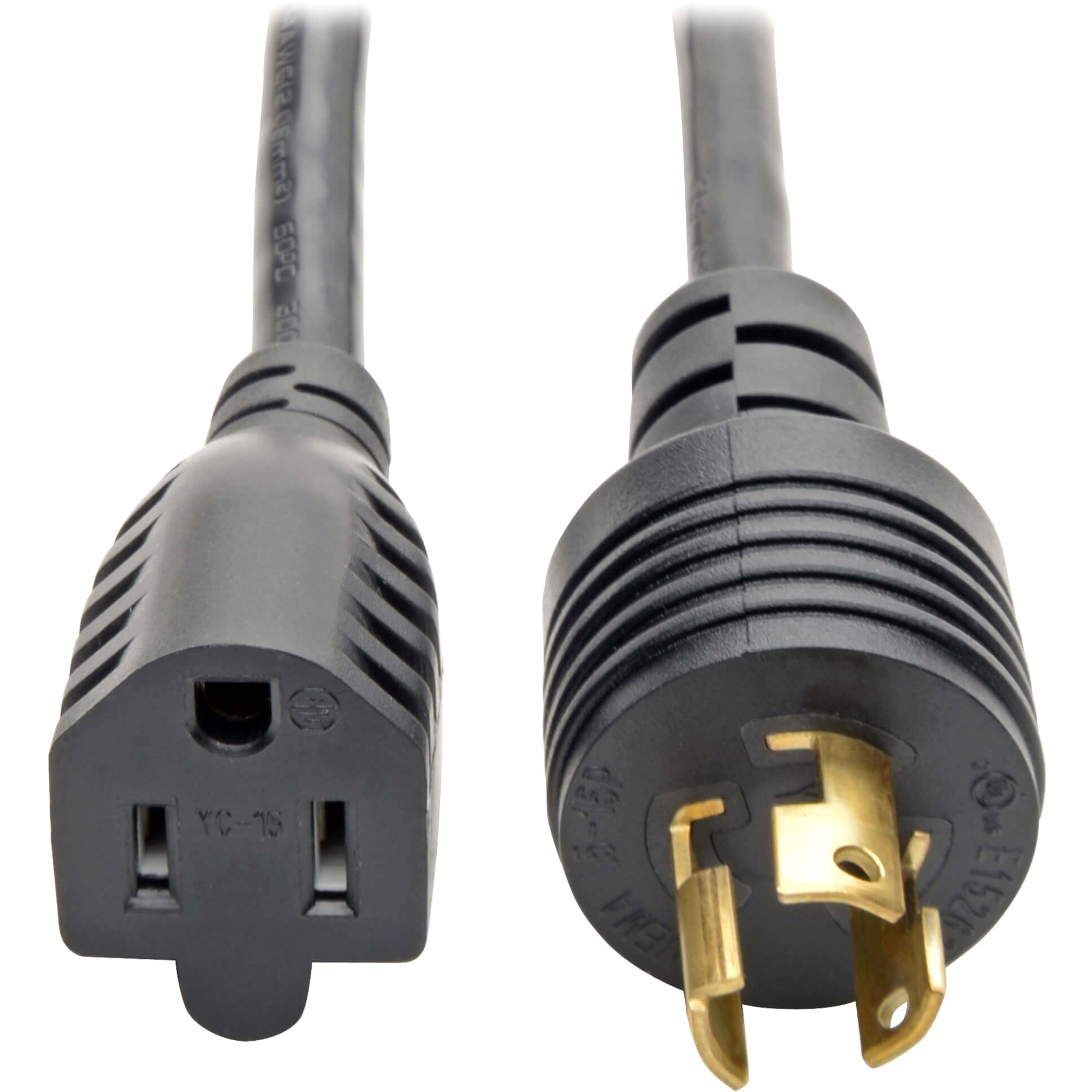 Heavy-Duty Power Adapter Cord, 15A, 14AWG (NEMA 5-15R to L5-15P), 1-ft.