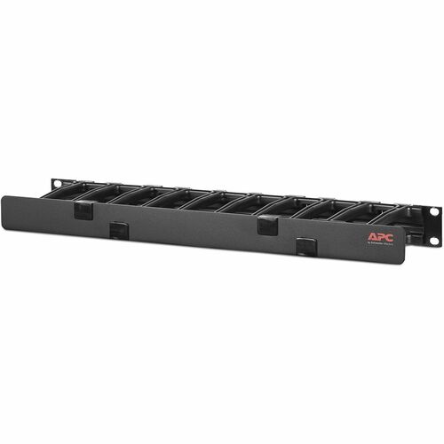 Horizontal Cable Manager, 1U x 4" Deep, Single-Sided with Cover