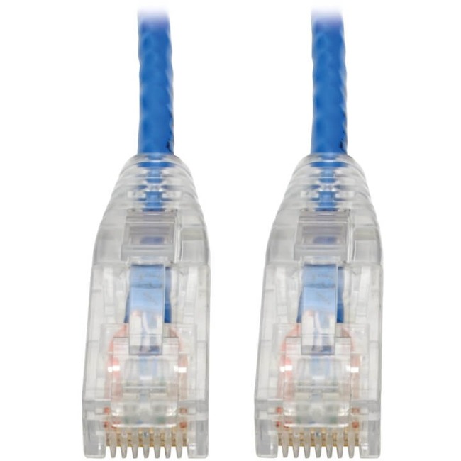 Cat6 UTP Patch Cable (RJ45) - M/M, Gigabit, Snagless, Molded, Slim, Blue, 7 ft.