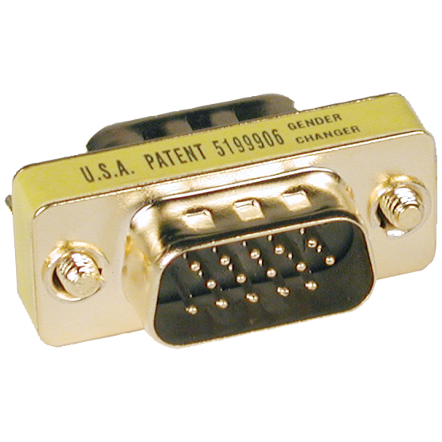 Compact Gold Gender Changer