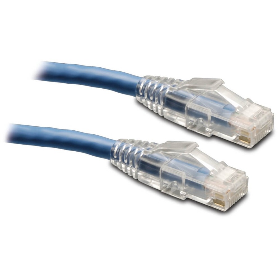 Cat6 Gigabit Solid Conductor Snagless Patch Cable (RJ45 M/M) - Blue, 100-ft.
