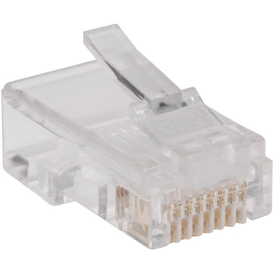 N030-100-FL 100-Pack of RJ45 Plugs for Flat Solid / Stranded Conductor Cable