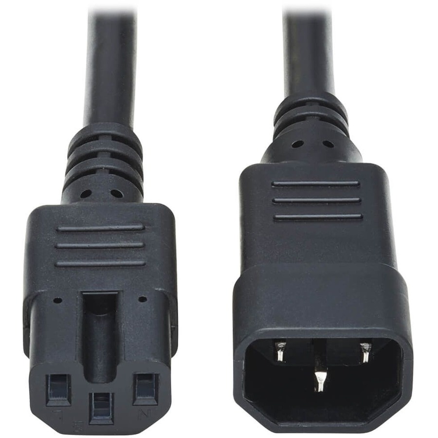 2-ft. Heavy Duty Computer Power Cord, 15A, 14AWG, IEC-320-C14 to IEC-320-C15